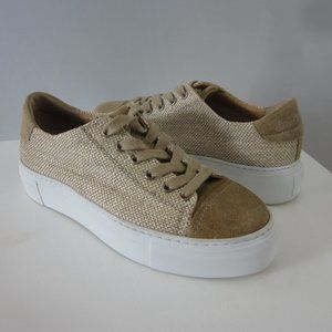 Dirndl + Bua Womens 7.5 EU 38 Beige Suede Lace Up Sneakers Shoes 1588